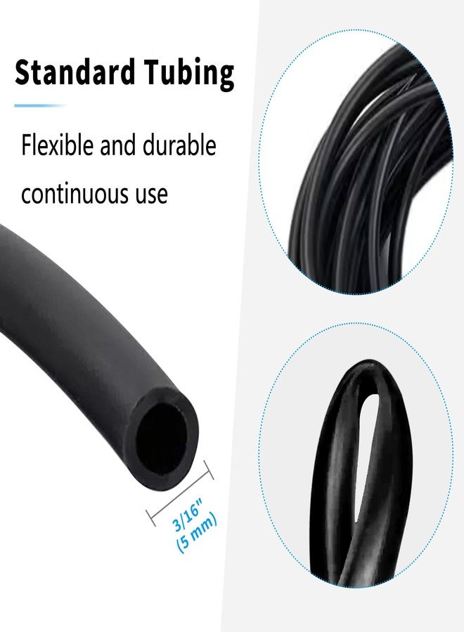 pewyoke Premium 50FT 3/16inch Air Hose for Aquarium with Connector,Check Valve, Control Valve Accessories (Black, 50 ft.) - Image 2